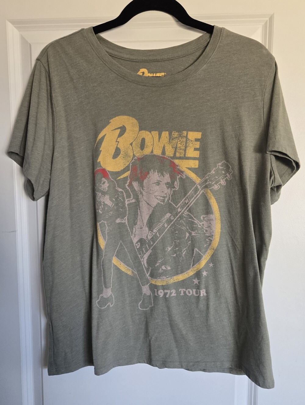 Lucky Brand heather green cotton graphic Bowie t-shirt Size XL
